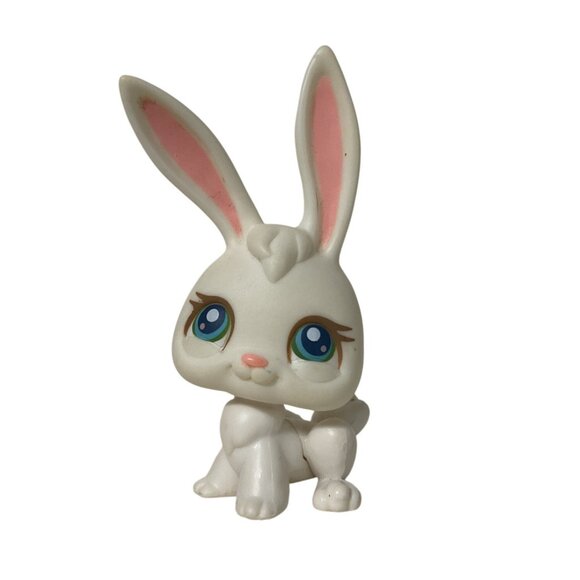 Littlest Pet Shop LPS white bunny rabbit Pet #3 First Generation Hasbro - Picture 1 of 4